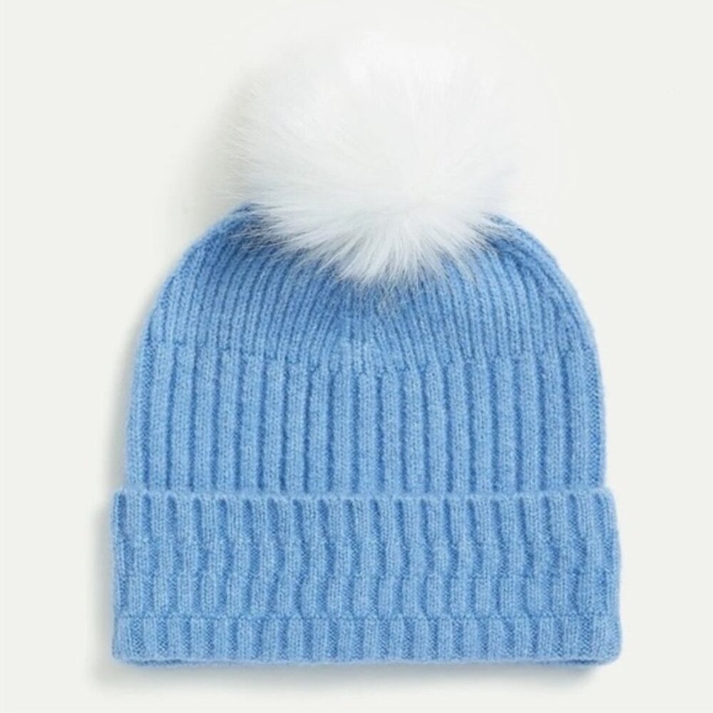 Pompom Beanie Blue